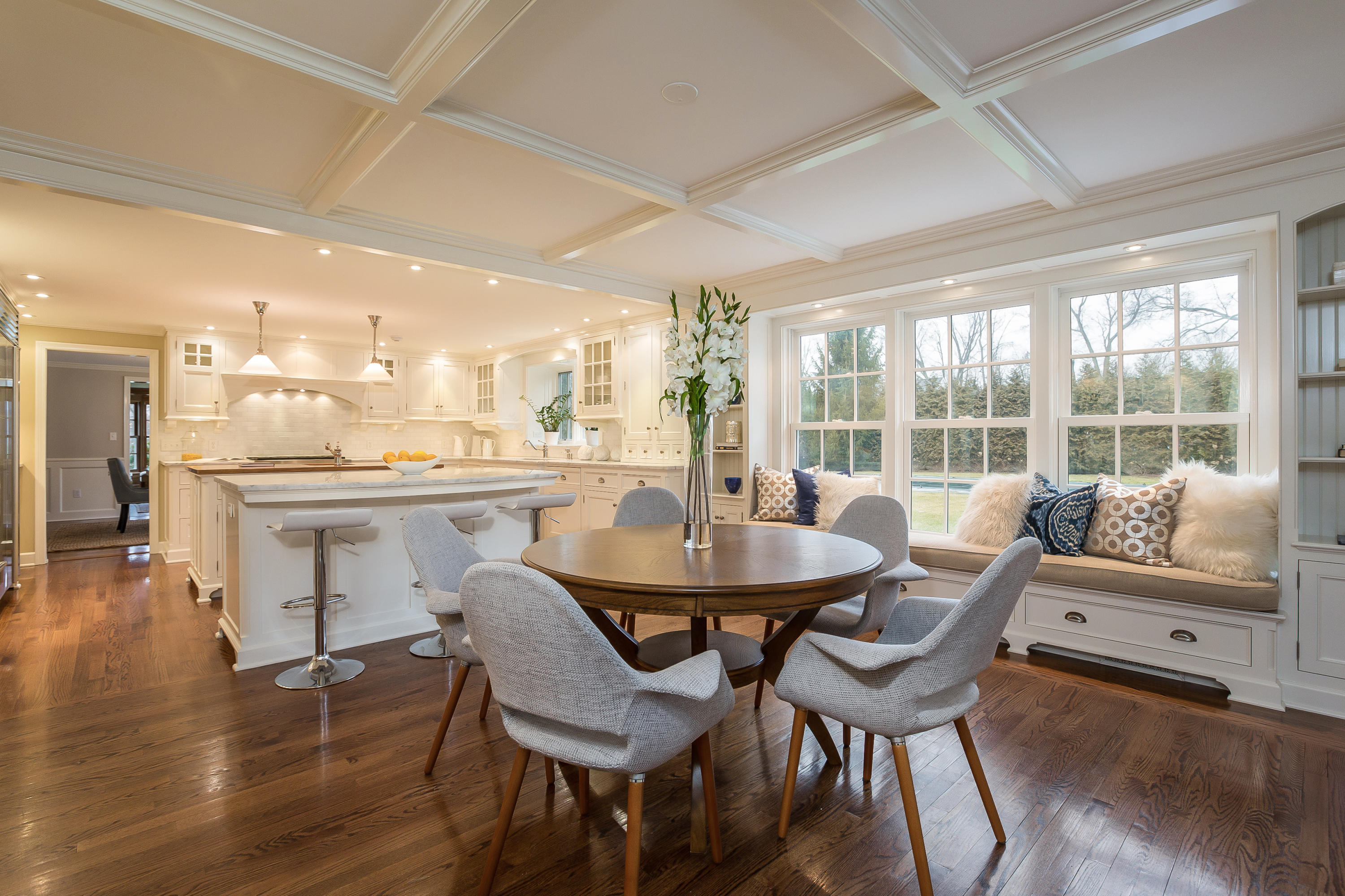 256 Brookside Road Darien, CT 06820 - Photo 10 of 66 a dining room with furniture and wooden floor