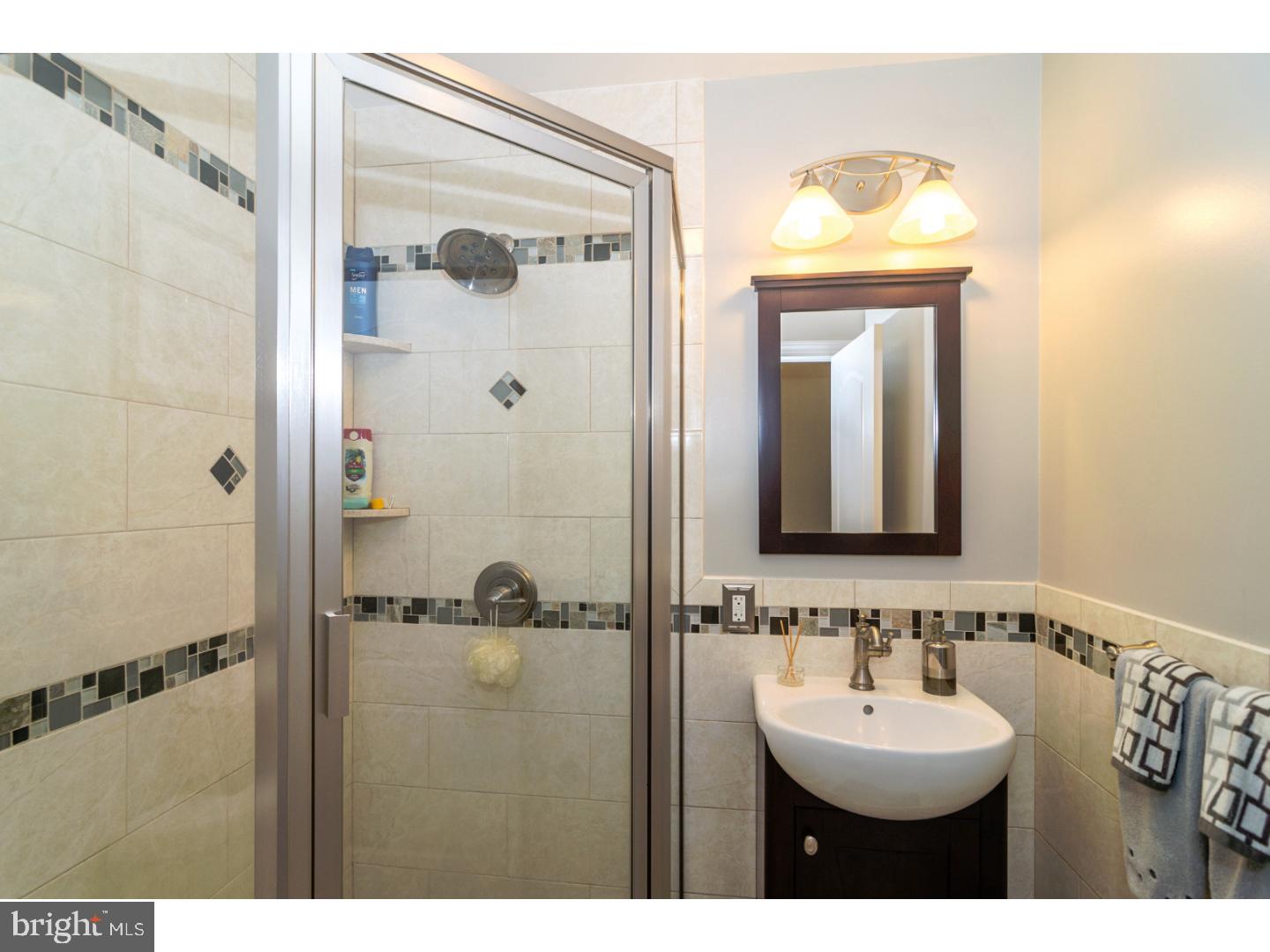 241 Shoemaker Road Huntingdon Valley, PA 19006 - Photo 10 of 25 a bathroom with a sink a mirror and shower