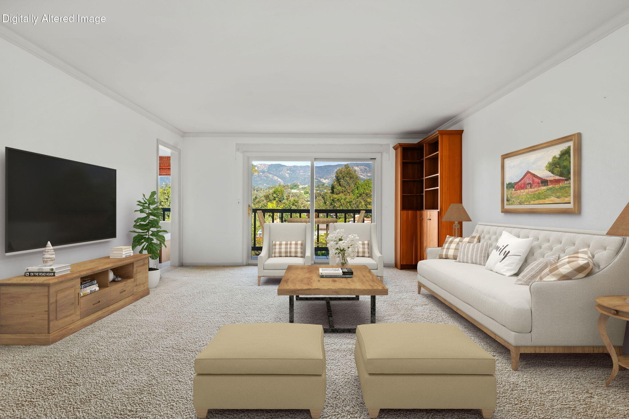 1034 Fairway Road Montecito, CA 93108 - Photo 7 of 31 07-Living Room (virtual staging)