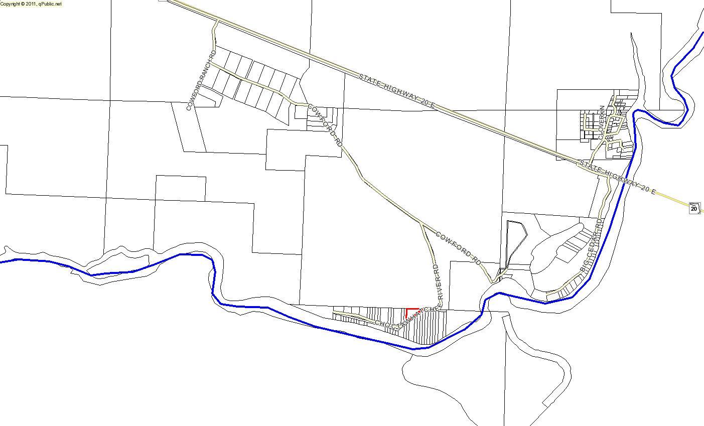 586 Choctawhatchee River Road Ponce de Leon, FL 32455 - Photo 38 of 38 Map to Property from Hwy 20 E