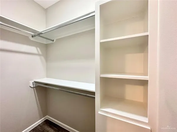 a close view of closet
