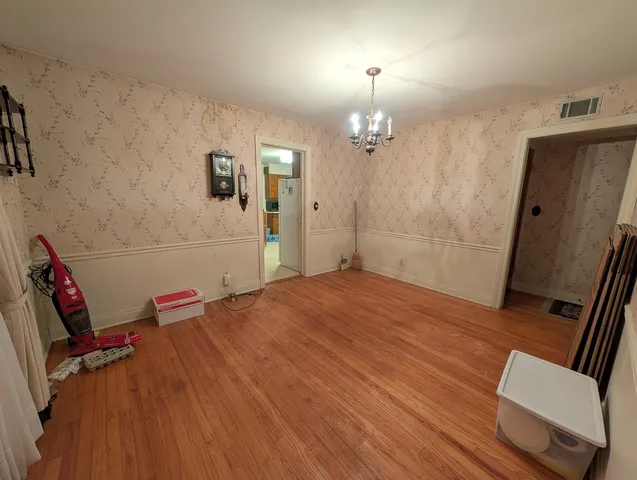 workspace with wooden floor