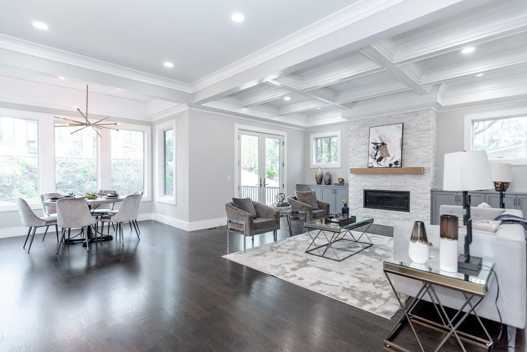 35 Wayne Road Newton, MA 02459 - Photo 16 of 33 a living room with fireplace furniture and a large window