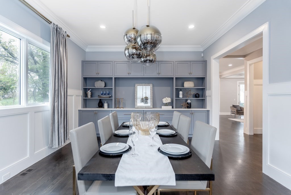 35 Wayne Road Newton, MA 02459 - Photo 8 of 33 a view of a dining room with furniture and wooden floor