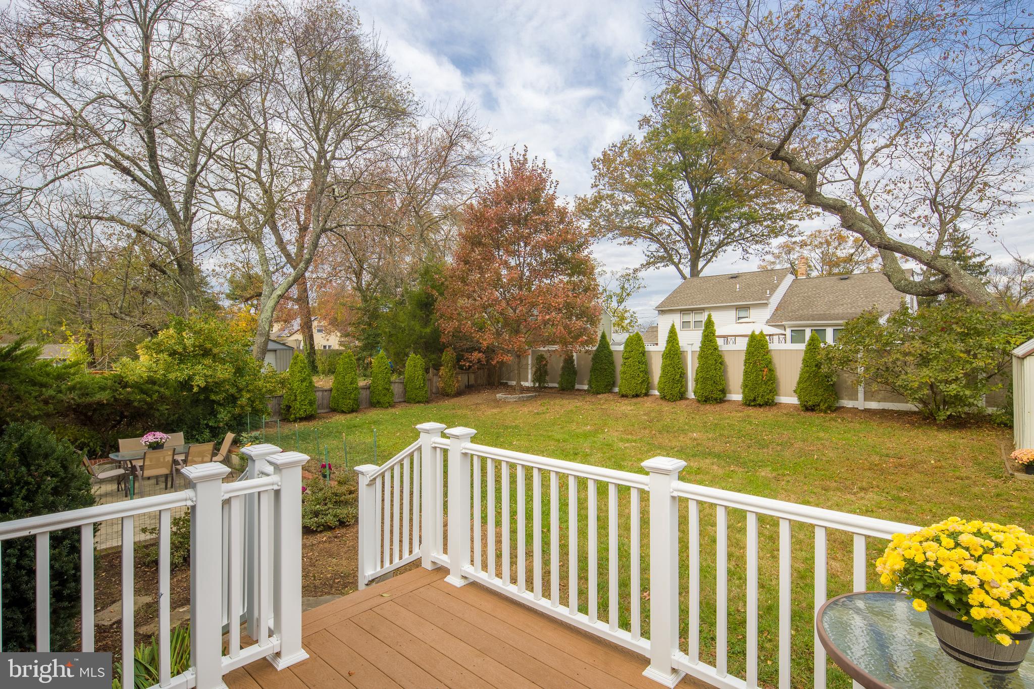 214 North Brookfield Road Cherry Hill, NJ 08034 - Photo 22 of 25 Trex deck, overlooks fenced yard