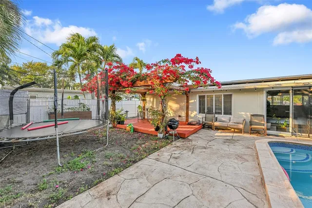 a view of a children toys back of the house