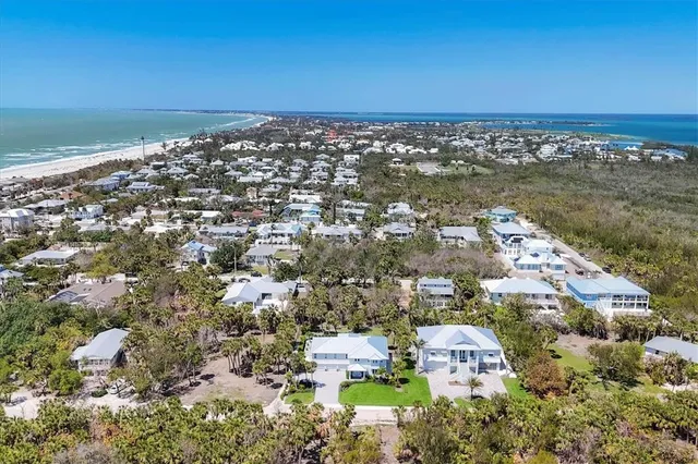 an aerial view of multiple house