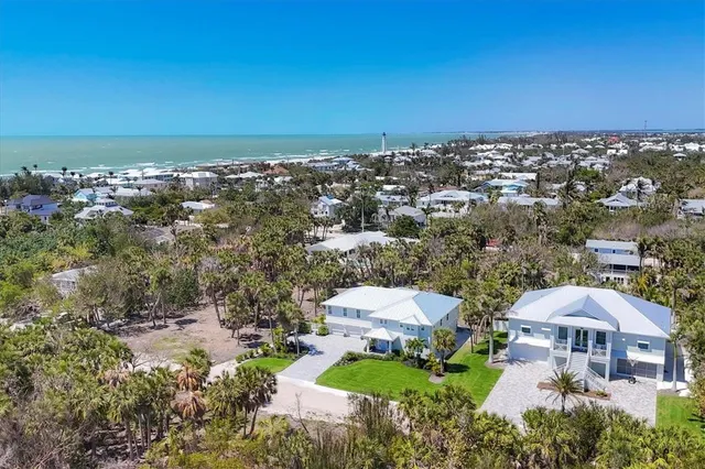 an aerial view of multiple house