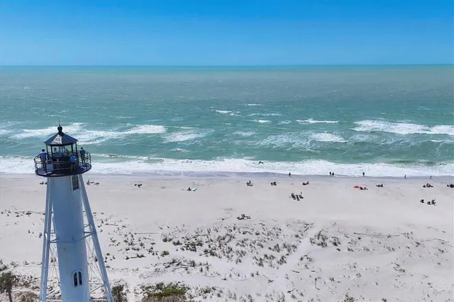 a view of an ocean beach