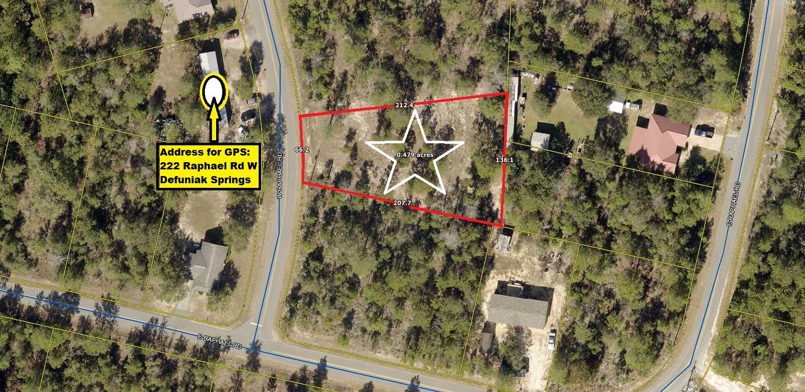 Lot 17 West Ralphael Road DeFuniak Springs, FL 32433 - Photo 1 of 11 Aerial with Dimensions