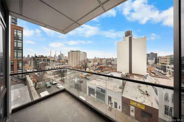 a view of balcony with city view
