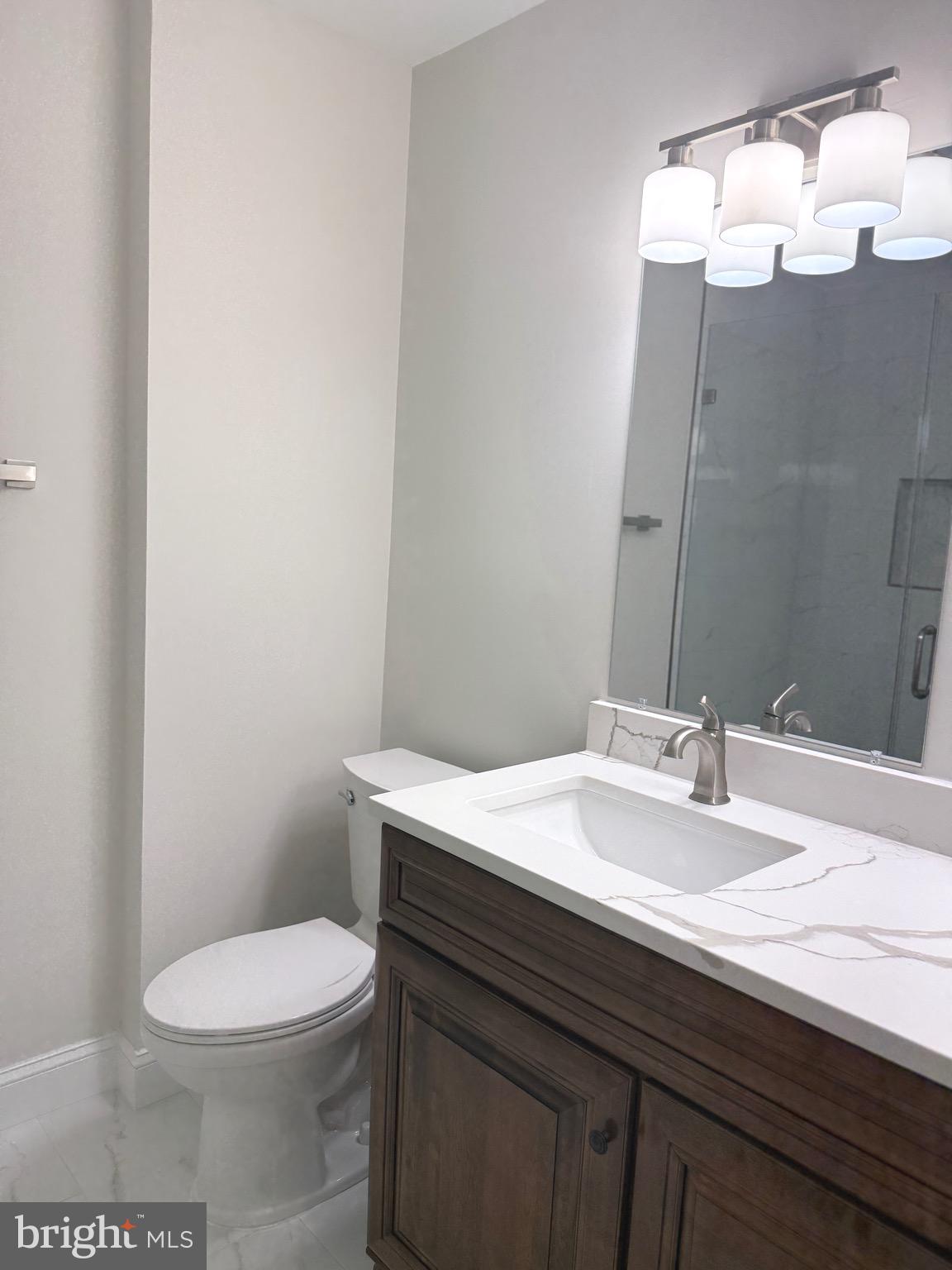 21681 Hazelnut Square, Unit 168 Sterling, VA 20164 - Photo 13 of 35 a bathroom with a sink a toilet and a mirror