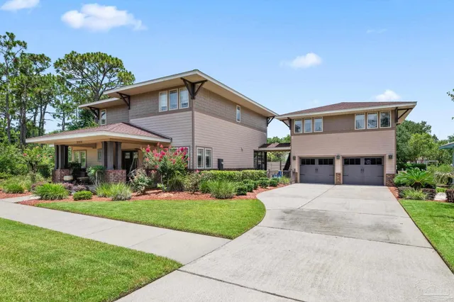 a house view with a outdoor space