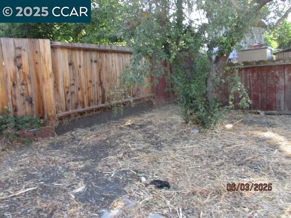 a view of a back yard of the house