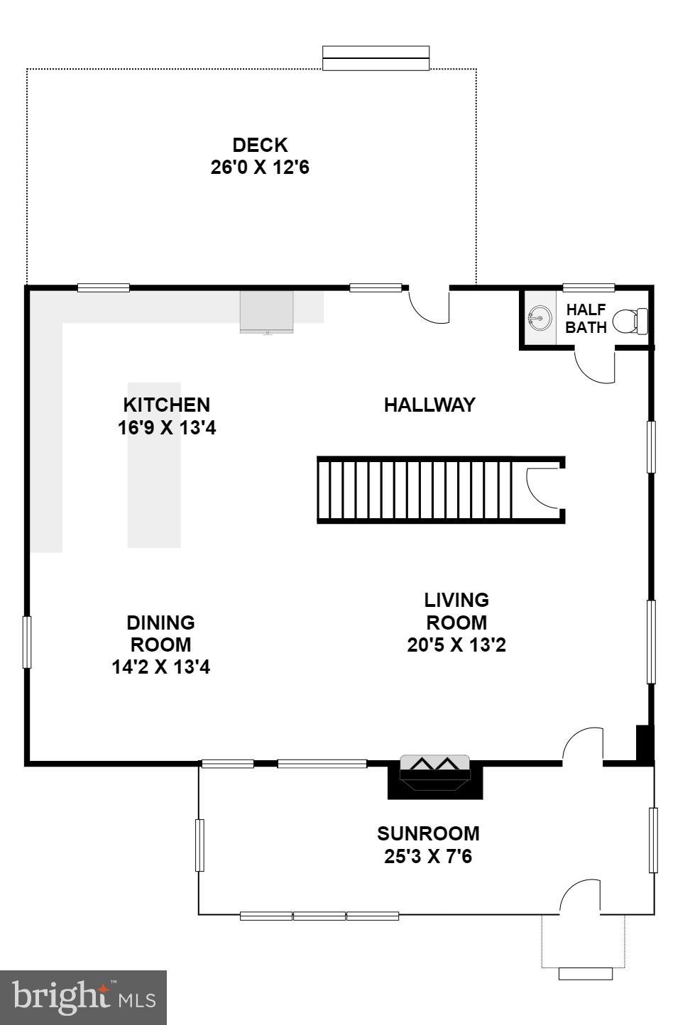 7508 Piney Branch Road Silver Spring, MD 20910 - Photo 42 of 44 Main Level Level Floor Plan