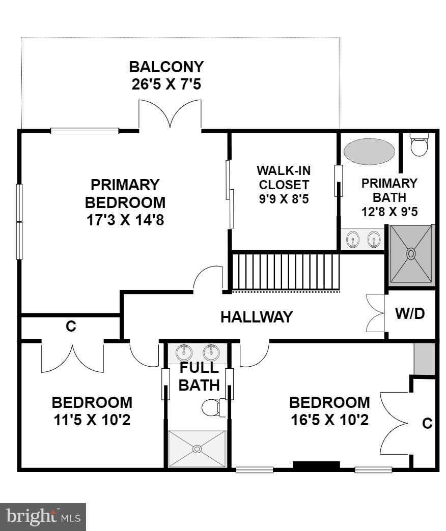 7508 Piney Branch Road Silver Spring, MD 20910 - Photo 43 of 44 Upper Level Floor Plan