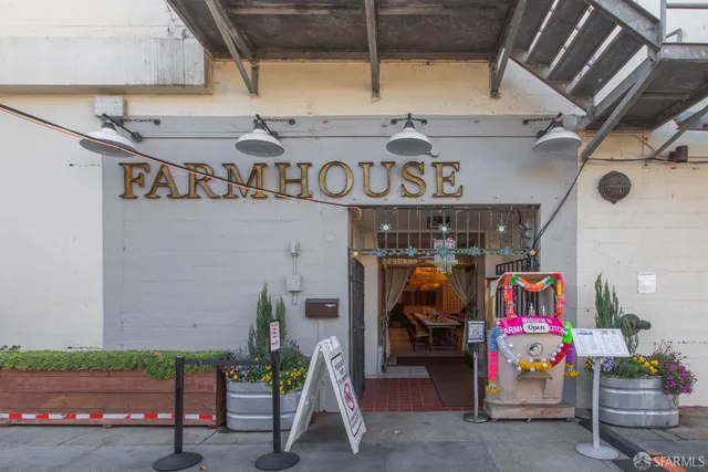 a view of a store with an outdoor space