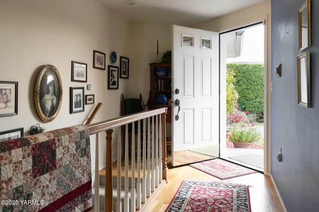 a front view of a house with entryway