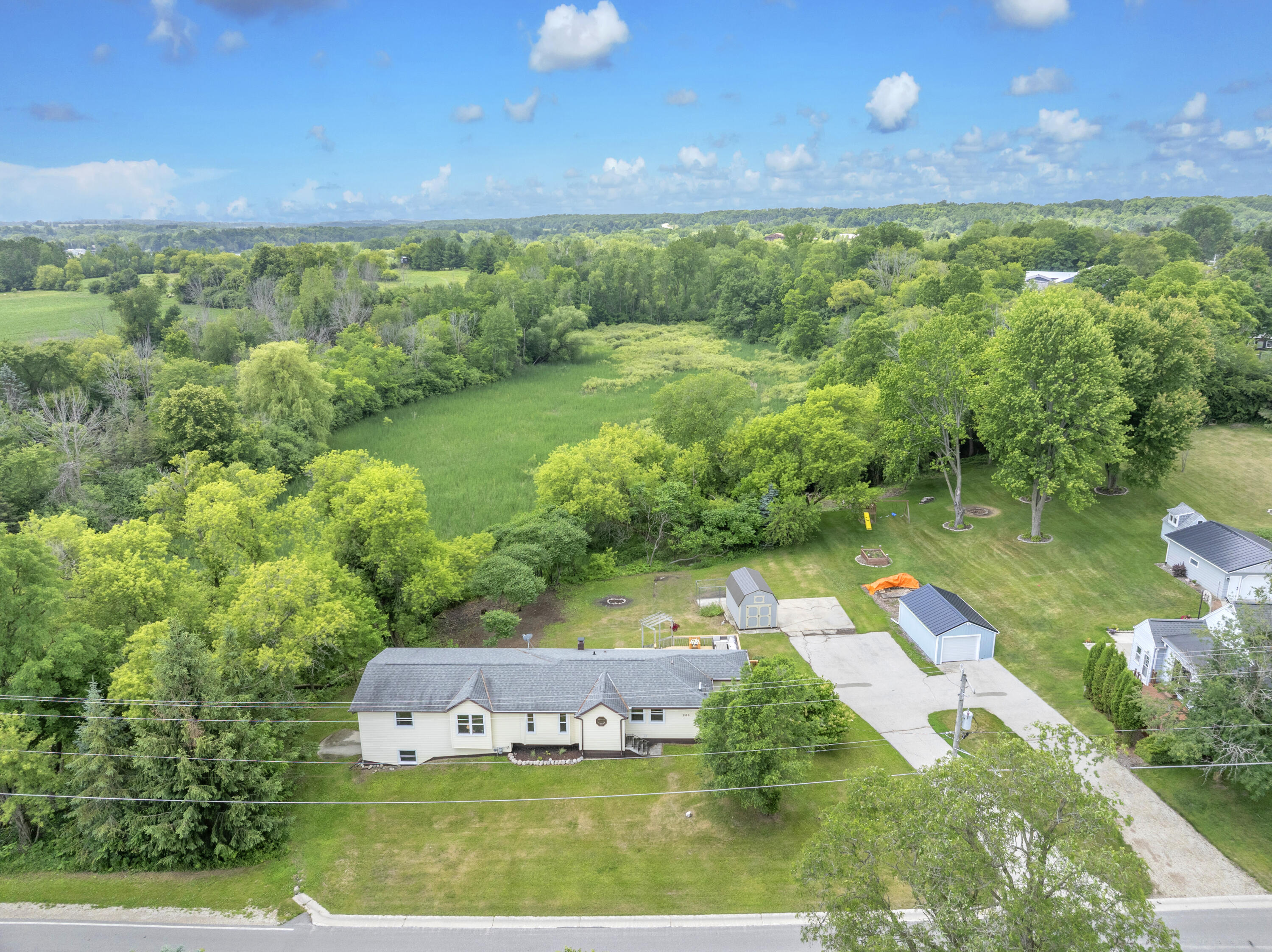 200 Lake Street Cascade, WI 53011 - Photo 34 of 36 Front Yard Aerial