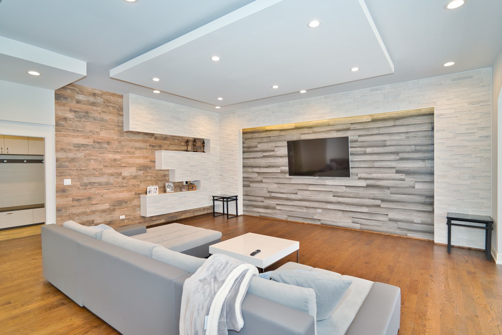 210 Cottonwood Road Northbrook, IL 60062 - Photo 11 of 47 a living room with furniture and a flat screen tv