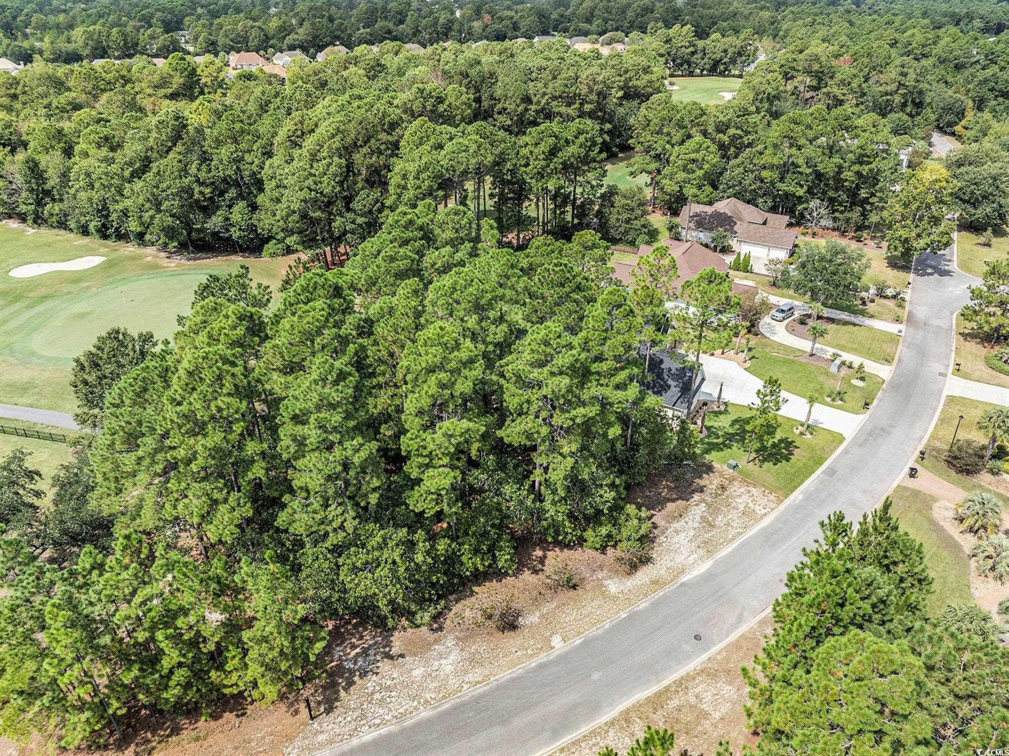 4036 Girvan Drive Myrtle Beach, SC 29579 - Photo 4 of 38 Aerial overview of property's location featuring a golf course view of the 12th green