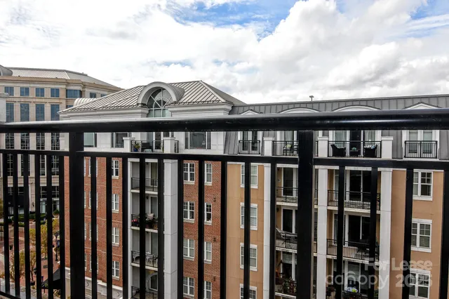 a view of a city from a balcony