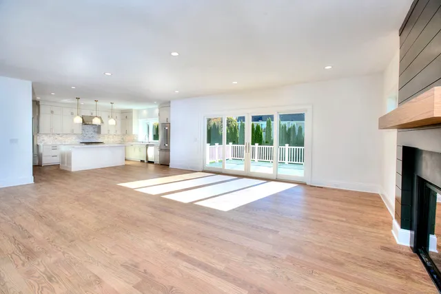 a view of kitchen and front door
