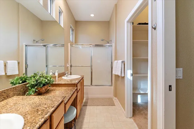 a room with a table and chairs