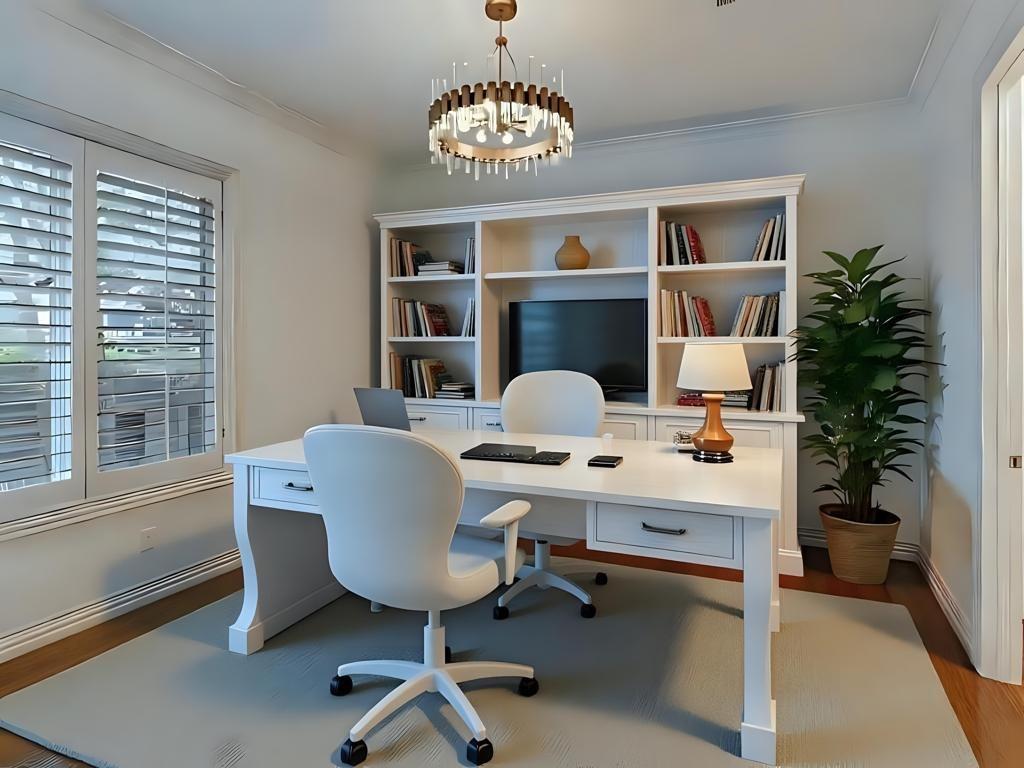 2811 Hood Street, Unit B Dallas, TX 75219 - Photo 21 of 30 a view of a workspace with furniture and a potted plant
