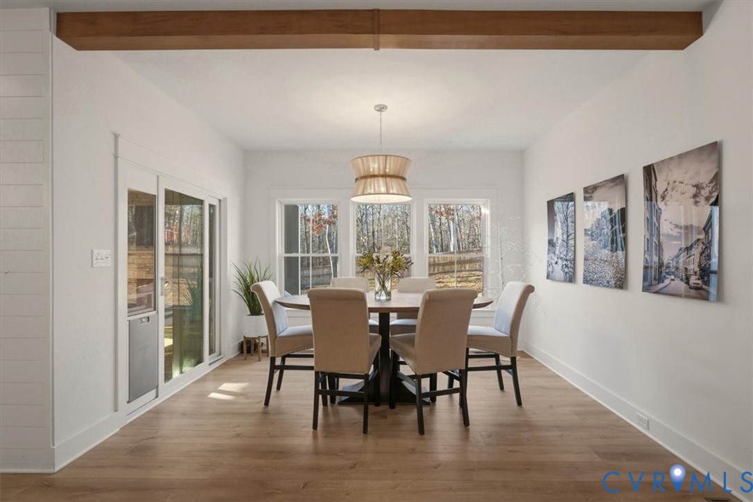 702 Hockett Road Manakin-Sabot, VA 23103 - Photo 25 of 45 a view of a dining room with furniture window and wooden floor