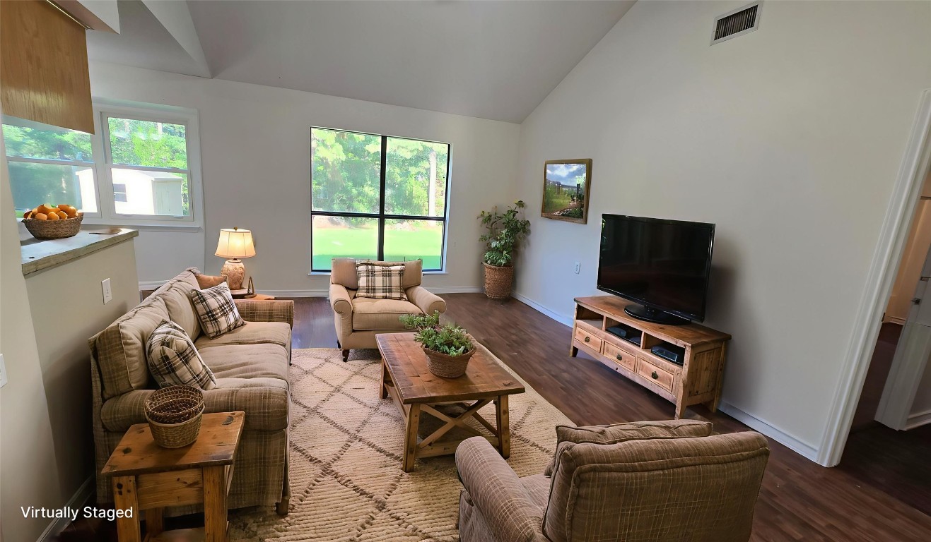 365 Pine Tree Loop Bastrop, TX 78602 - Photo 3 of 22 a living room with furniture and a flat screen tv
