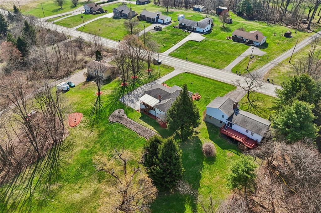 2691 Harlansburg Road New Castle, PA 16101 - Photo 36 of 42 an aerial view of a house with a garden