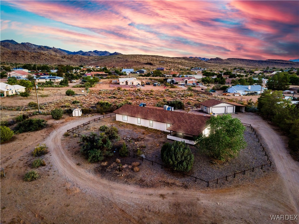 2063 East Sundown Road Kingman, AZ 86409 - Photo 40 of 40 Aerial view at dusk with a mountain view
