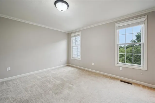 an empty room with a window