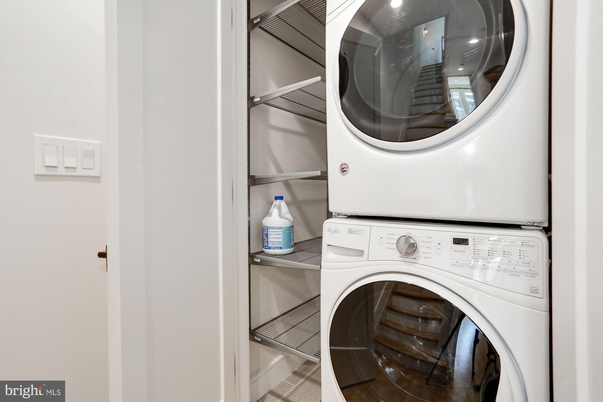 1307 D Street Southeast Washington, DC 20003 - Photo 33 of 69 Elfa storage in laundry closet. Stacked W/D