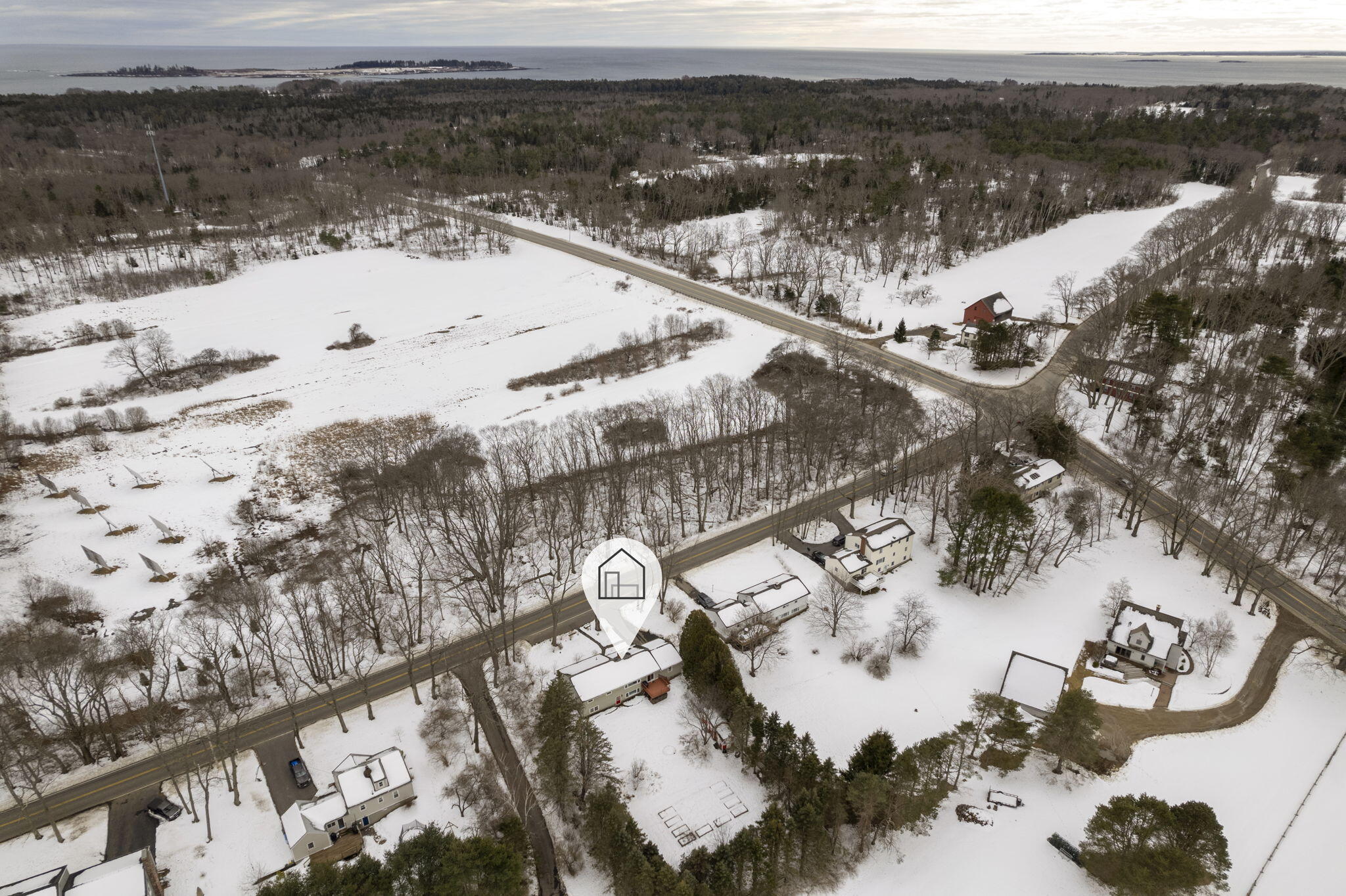 345 Fowler Road Cape Elizabeth, ME 04107 - Photo 45 of 45 Aerial View of Property
