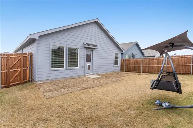 a backyard of a house