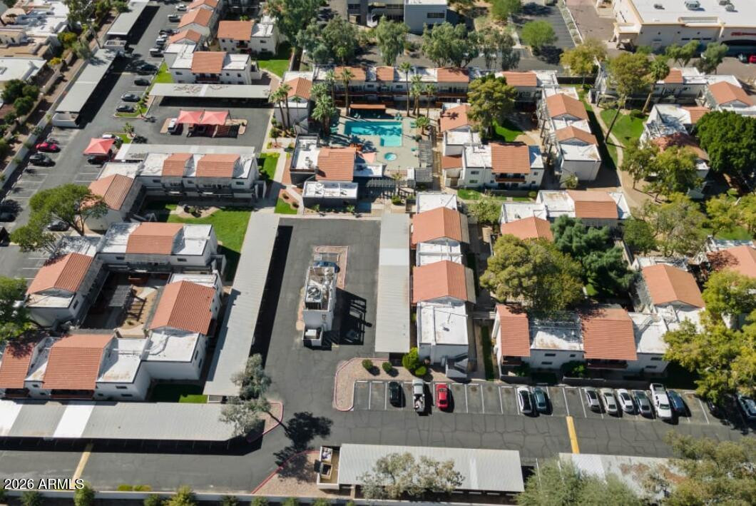 an aerial view of city