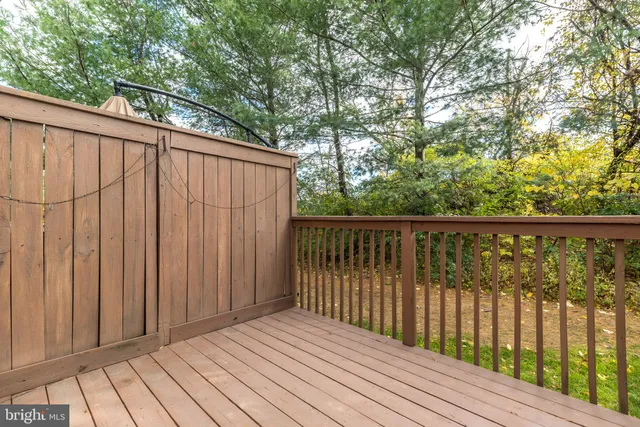 a view of wooden deck