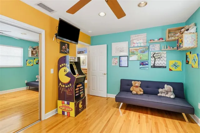 a room with furniture and a window