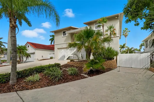 an aerial view of a house with entryway