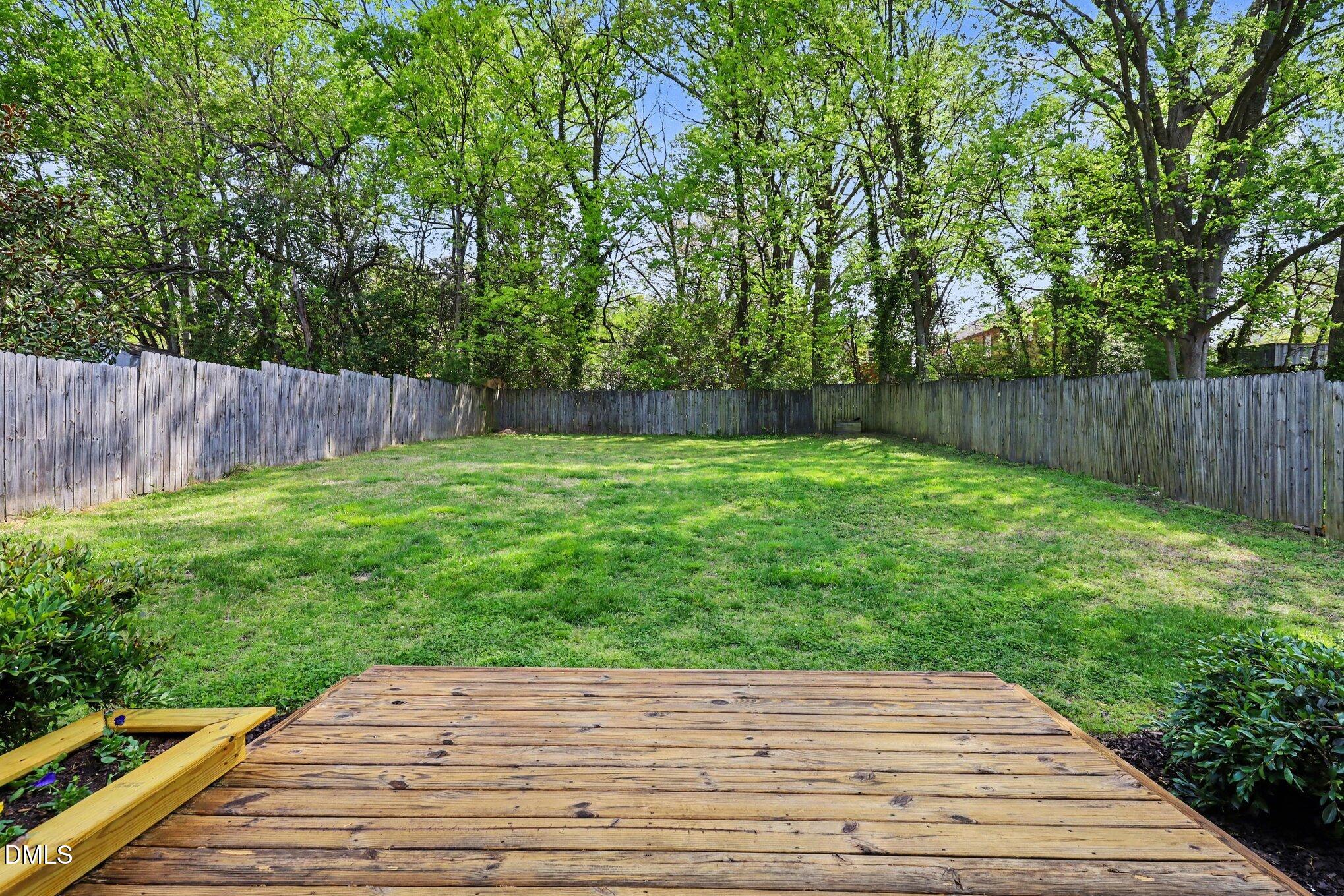 727 South State Street Raleigh, NC 27601 - Photo 20 of 30 a view of a backyard with a wooden fence