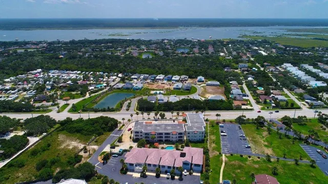 an aerial view of a city