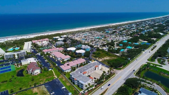 an aerial view of multiple house