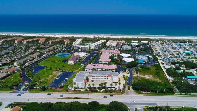 an aerial view of multiple house