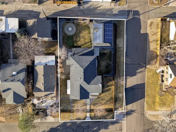 an aerial view of multiple house