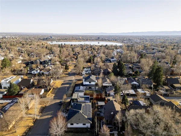 an aerial view of multiple house