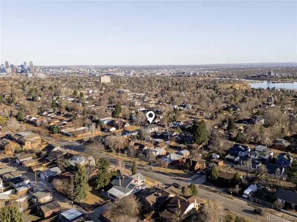 an aerial view of multiple house