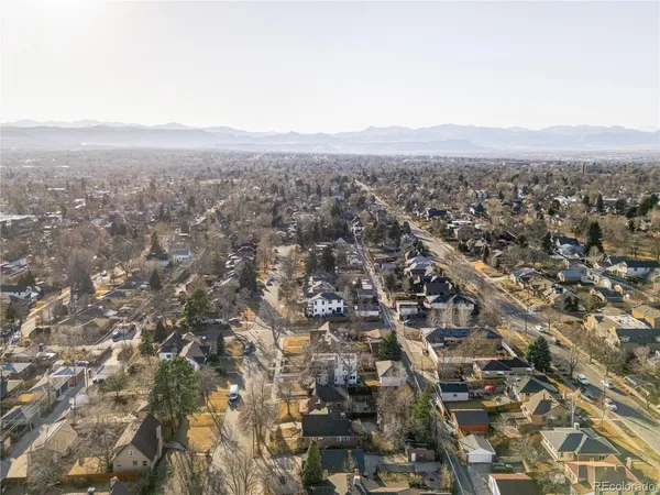 an aerial view of multiple house