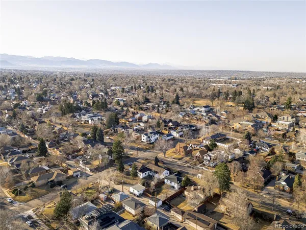 an aerial view of multiple house